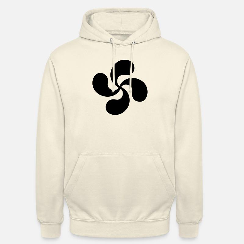 Croix Basque - Sweat-shirt à capuche unisexe - vanille