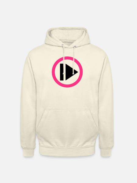 Play button - Sweat-shirt à capuche unisexe - vanille