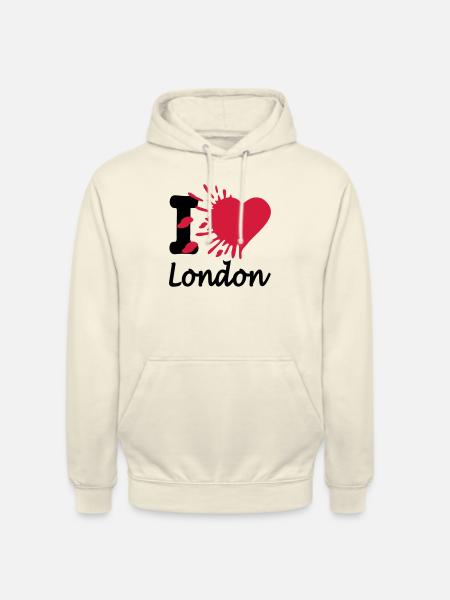 J'aime Londres - Sweat-shirt à capuche unisexe - vanille