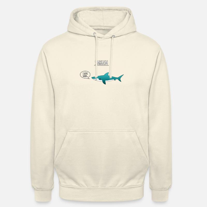 sharkasm - Sweat-shirt à capuche unisexe - vanille