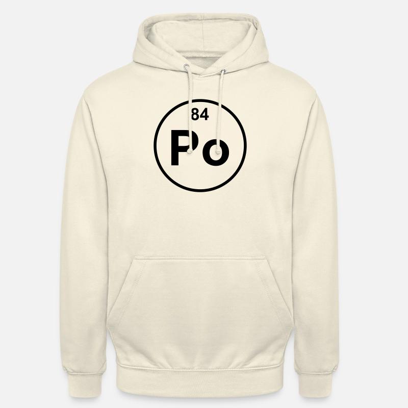 Element 84 - po (polonium) - Minimal - Sweat-shirt à capuche unisexe - vanille