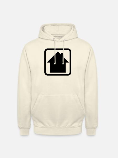 Haus Logo Button Symbol - Unisex Hoodie - Vanille-Milchshake