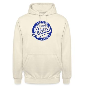 100 percent PURE SUPER DAD - Unisex Hoodie - Vanille-Milchshake - Vorne - Alina (178cm) & Michal (187cm)