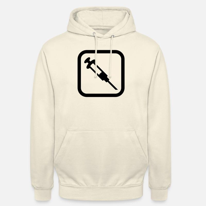 Logo de la seringue - Sweat-shirt à capuche unisexe - vanille