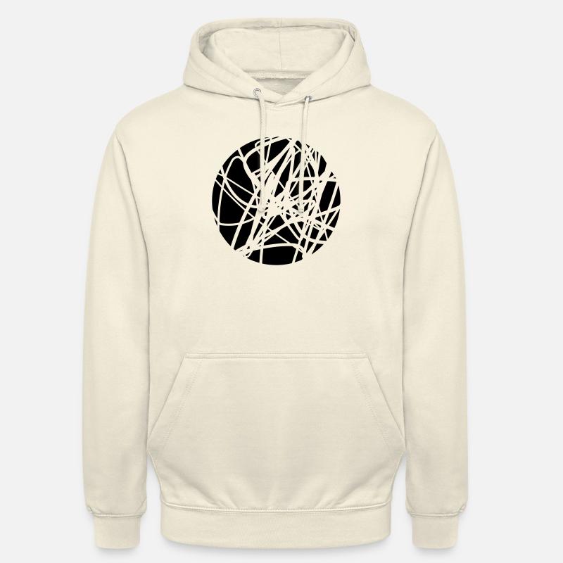 Motif griffonné strokes chaotique - Sweat-shirt à capuche unisexe - vanille