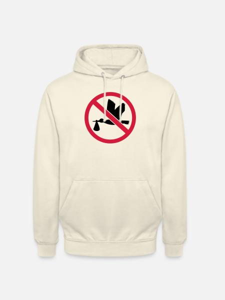 Cigogne - Sweat-shirt à capuche unisexe - vanille