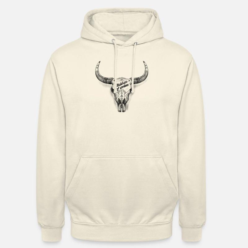 Badass Schädel Bison Design - Unisex Hoodie - Vanille-Milchshake
