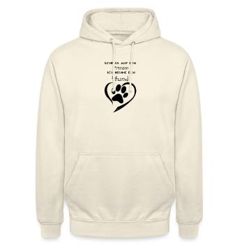 Hunde Liebe - Unisex Hoodie - Vanille-Milchshake - Vorne - Alina (178cm) & Michal (187cm)