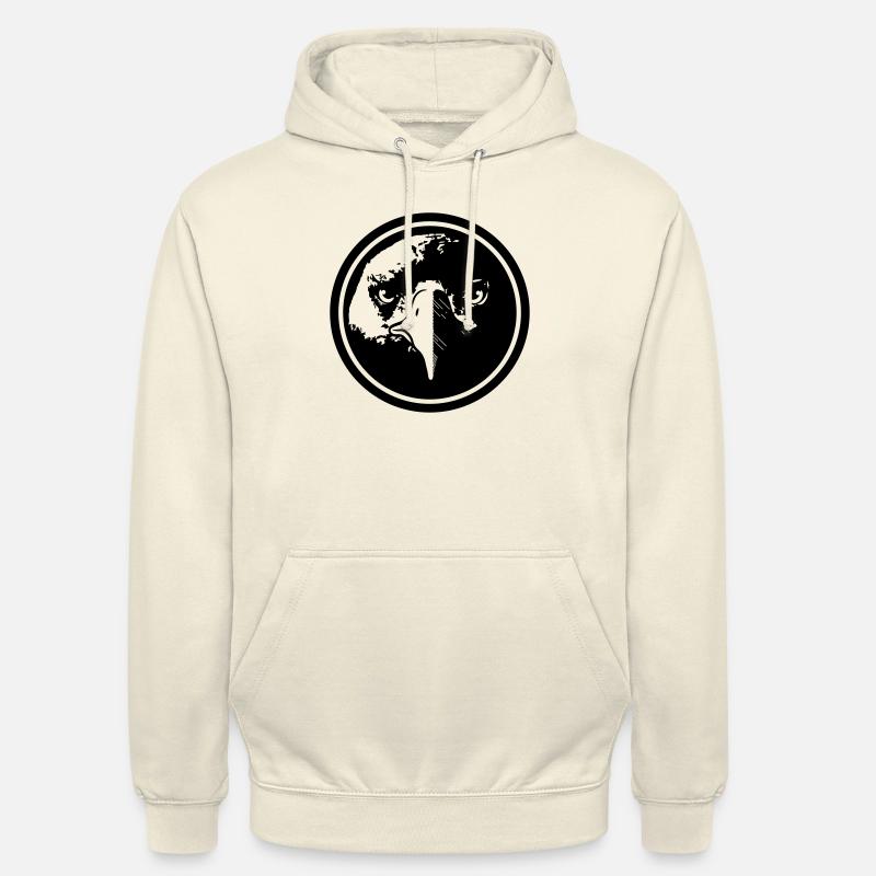 Eagle Eagle head button - Unisex Hoodie - vanilla