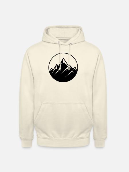 mountain rocks icon - Unisex Hoodie - Vanille-Milchshake