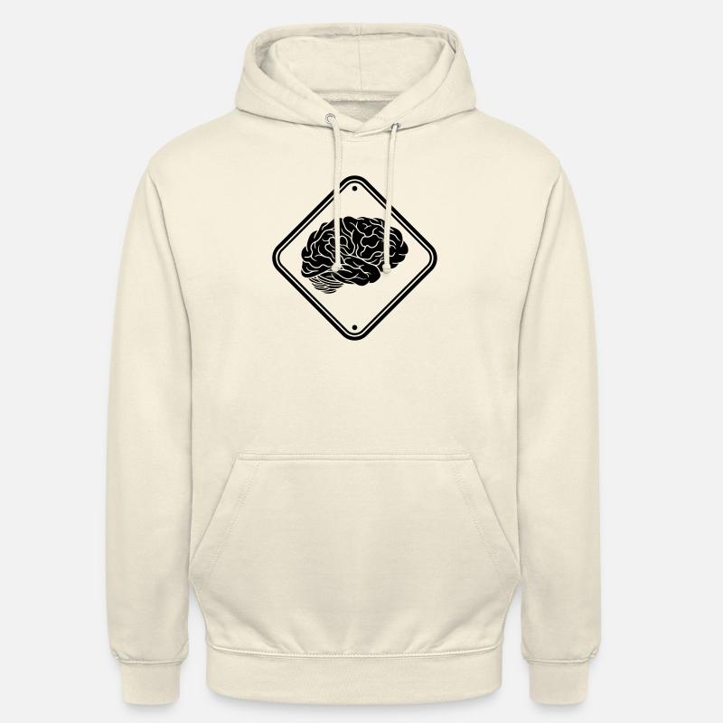 Hinweis Schild Gehirn - Unisex Hoodie - Vanille-Milchshake