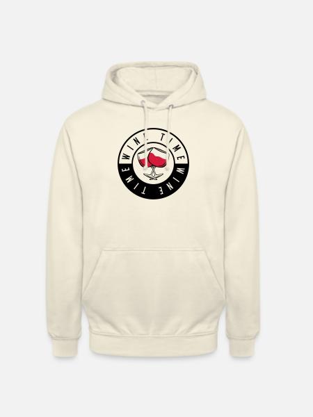 wine time design - Unisex Hoodie - Vanille-Milchshake