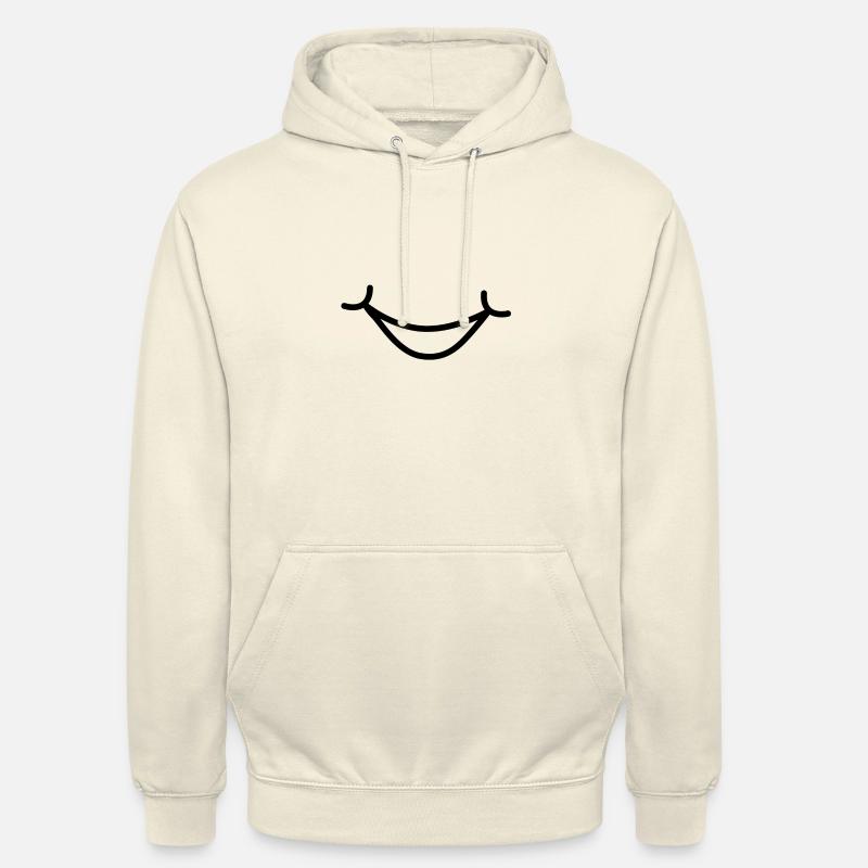 Bocca naso maschera viso risata bocca risata sorriso - Felpa con cappuccio unisex - milkshake