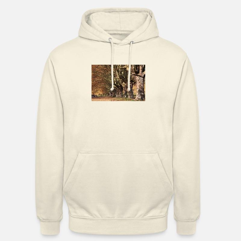 Allée de platane ensoleillée - Sweat-shirt à capuche unisexe - vanille