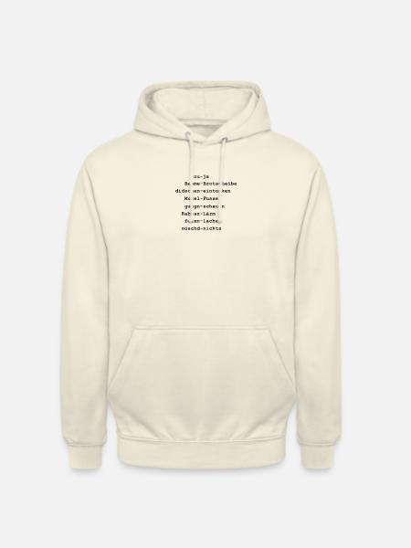 Sächsisch Deutsch Dialekt Übersetzung - Unisex Hoodie - Vanille-Milchshake