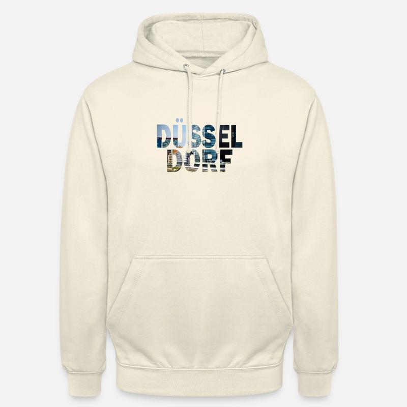 Ville de Düsseldorf - Sweat-shirt à capuche unisexe - vanille