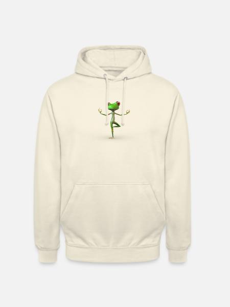 Yoga Frog - Unisex Hoodie - vanilla
