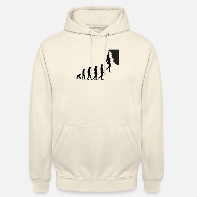 Évolution escalade - Sweat-shirt à capuche unisexe - vanille