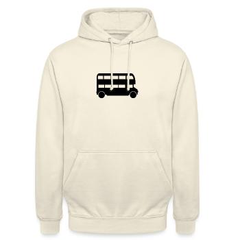 english bus - Unisex Hoodie - vanilla - Front - Alina (178cm) & Michal (187cm)