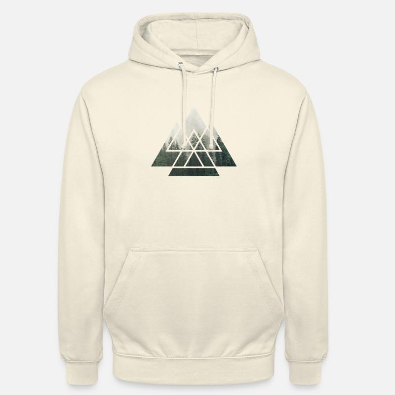 Forest nature geometry - Unisex Hoodie - vanilla