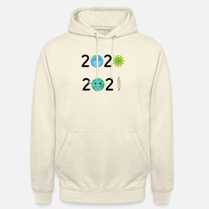2020-2012 COVID - Sweat-shirt à capuche unisexe - vanille