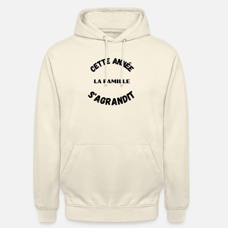 Cette année, la famille s'agrandit - Sweat-shirt à capuche unisexe - vanille