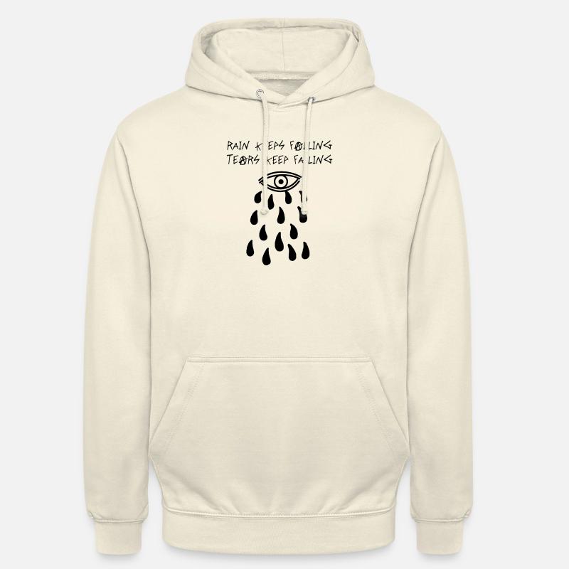 Rain Keeps Falling (Black) - Unisex Hoodie - vanilla