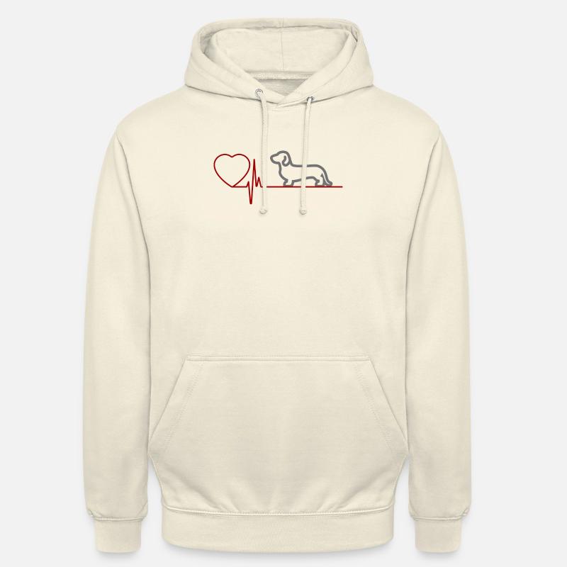 teckel - Sweat-shirt à capuche unisexe - vanille