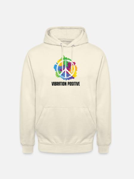 T-shirt positive vibration. - Unisex Hoodie - vanilla