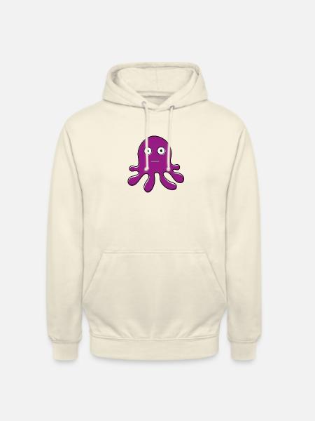 Purple octopus - Unisex Hoodie - vanilla