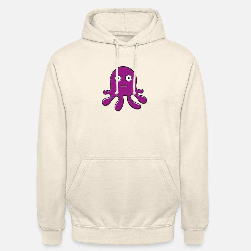 Lila Krake - Sweat-shirt à capuche unisexe - vanille