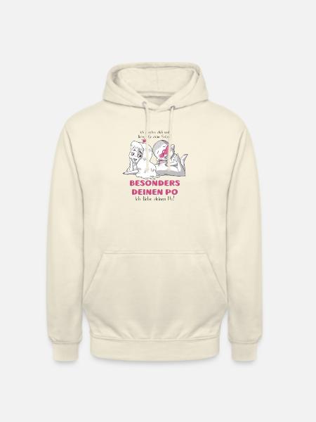 Ich liebe deinen Po - Unisex Hoodie - Vanille-Milchshake