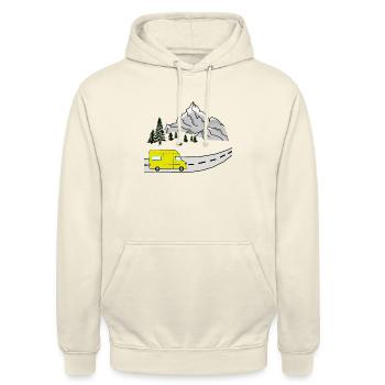 van life - Sweat-shirt à capuche unisexe - vanille - Devant - Alina (178cm) & Michal (187cm)
