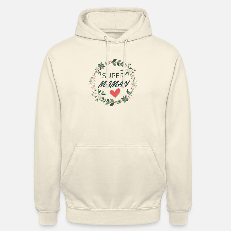 Super Maman - Sweat-shirt à capuche unisexe - vanille