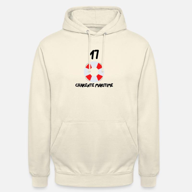 17 Charente Maritime Bouée - Sweat-shirt à capuche unisexe - vanille