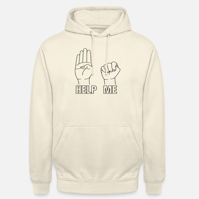 Help me - Sweat-shirt à capuche unisexe - vanille