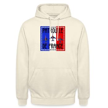 Patrouille de France meeting aérien armée de l'air - Sweat-shirt à capuche unisexe - vanille - Devant - Alina (178cm) & Michal (187cm)