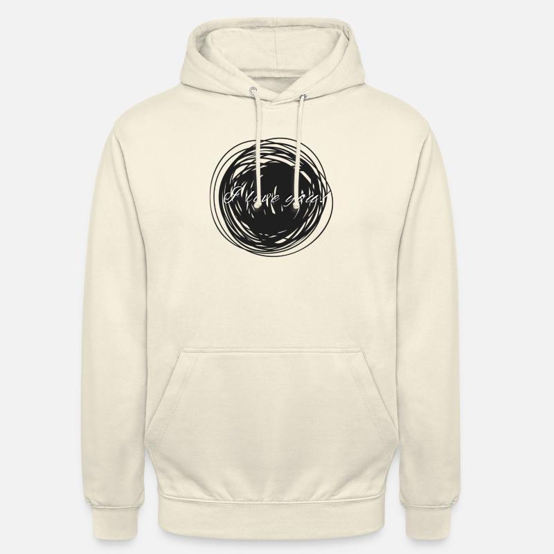 « I love you » texte - Sweat-shirt à capuche unisexe - vanille