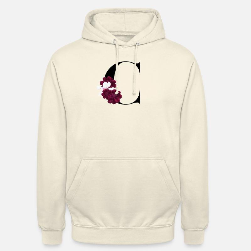 Buchstabe C blühende - Unisex Hoodie - Vanille-Milchshake