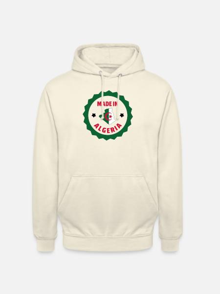 Made in ALGERIA - Sweat-shirt à capuche unisexe - vanille