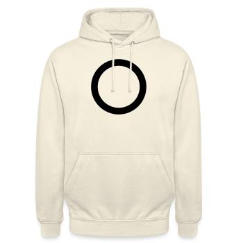 Icône de cercle - Sweat-shirt à capuche unisexe - vanille - Devant - Alina (178cm) & Michal (187cm)