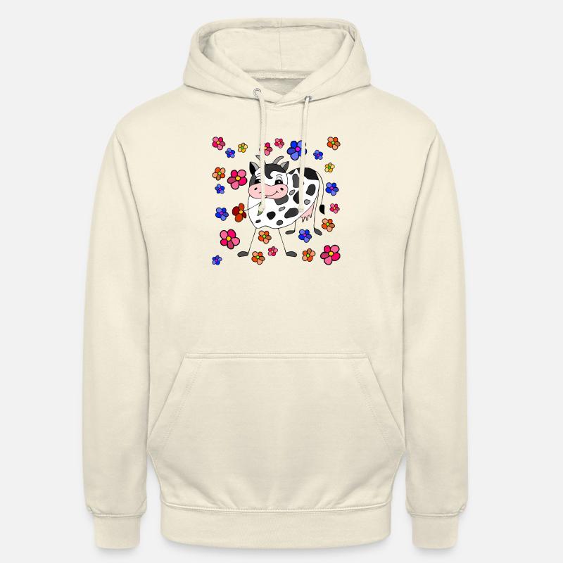 Vache - Sweat-shirt à capuche unisexe - vanille
