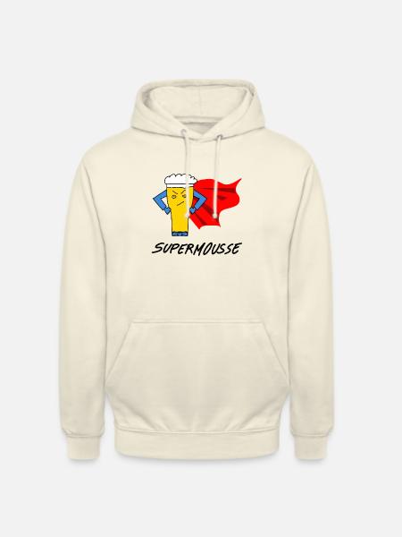 SuperMousse - Sweat-shirt à capuche unisexe - vanille