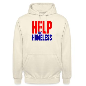 Helfen Sie ihnen obdachlosen Solidarität - Unisex Hoodie - Vanille-Milchshake - Vorne - Alina (178cm) & Michal (187cm)