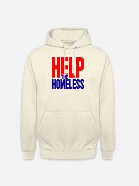 Aidez-les sans abri solidarité - Sweat-shirt à capuche unisexe - vanille