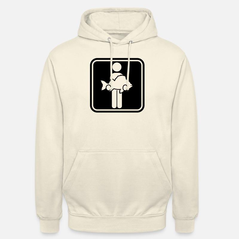 Hobby Logo Pêcheur - Sweat-shirt à capuche unisexe - vanille