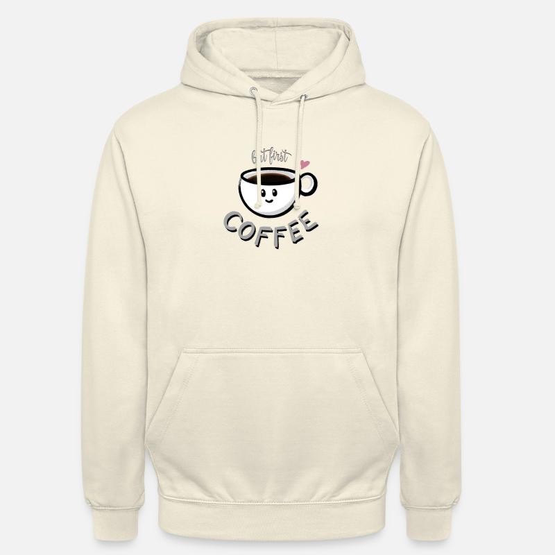 mais d’abord CAFÉ - Sweat-shirt à capuche unisexe - vanille
