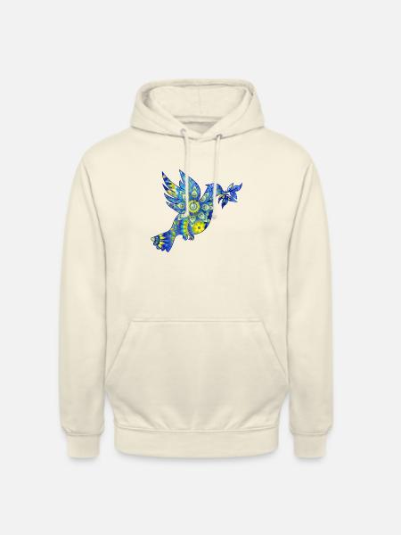 Blumen-Friedenstaube - Unisex Hoodie - Vanille-Milchshake