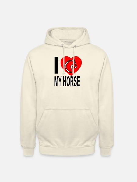 Cheval - Sweat-shirt à capuche unisexe - vanille