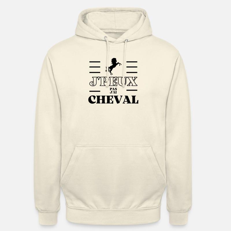 j'peux pas j'ai cheval - Sweat-shirt à capuche unisexe - vanille